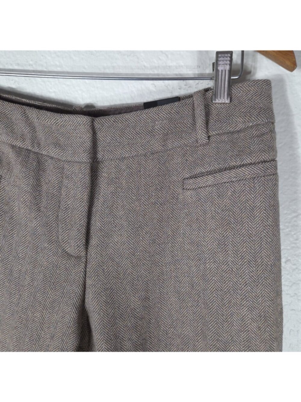 The Limited Tan Wool Blend Flare Pants Women's Size 6P Cassidy Fit Relaxed Hip - Picture 5 of 16